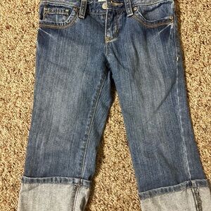 Old navy girls size 8 cuffed jean denim capris